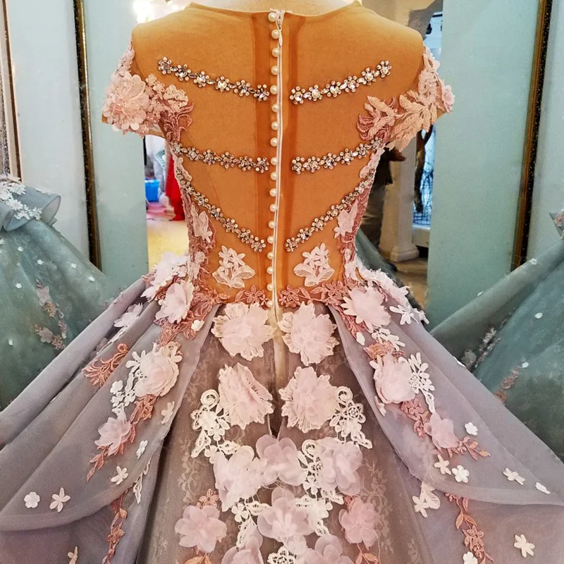 LS88349 вечернее платье длинные платья для свадебных платьев с короткими рукавами