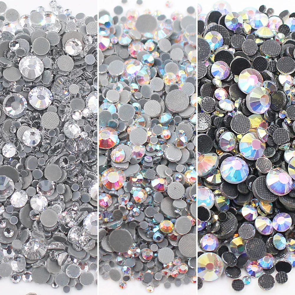 

Glitter Top Rhinestones Ss6-Ss30 Flatback Shine Crystals Strass Beads Glue Garment Stones Hotfix Rhinestones for Clothes Gems