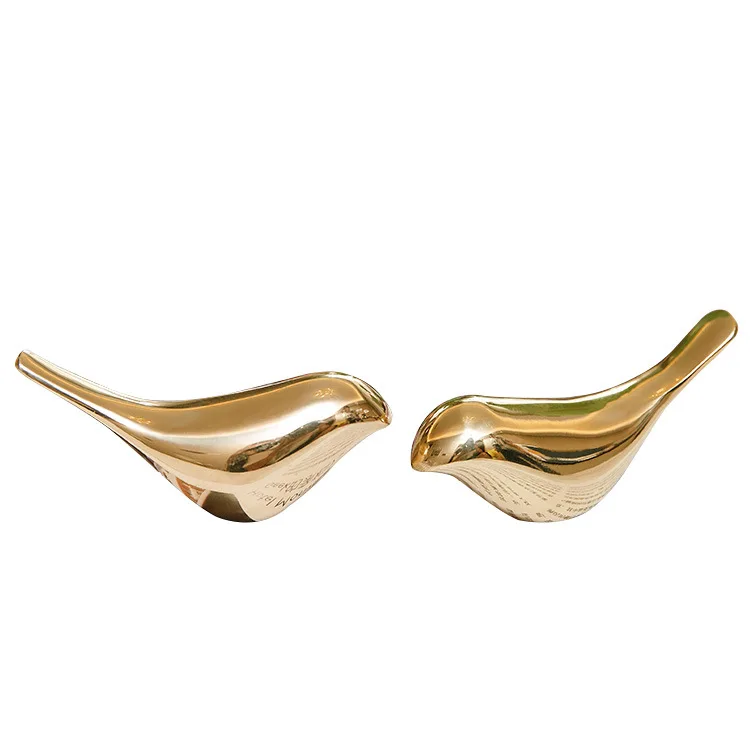 

Copper Art Bird Statue Creative Living Room Home Decoration Coffee Table Bookcase Wine Cabinet Room Desktop Animal Figurines