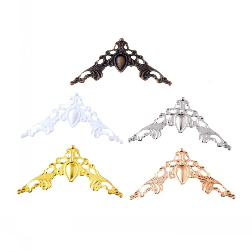 

Free Shipping 20Pcs DIY Filigree Wraps Connectors Hair Jewelry Accessories Ancient Fashion Decorative 41mm