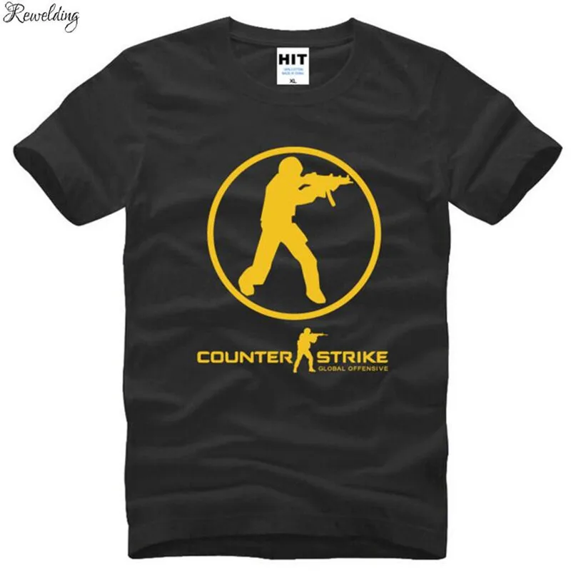 Футболка мужская с принтом игры Counter Strike CS хлопковая рубашка коротким рукавом и