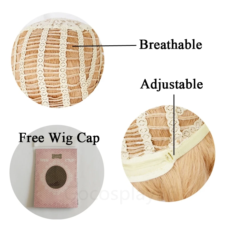 

Anime Cardcaptor Sakura CLEAR CARD Tomoyo Daidouji Ponytail Wig Cosplay Hair Wig Base Wig + 2 Ponytails