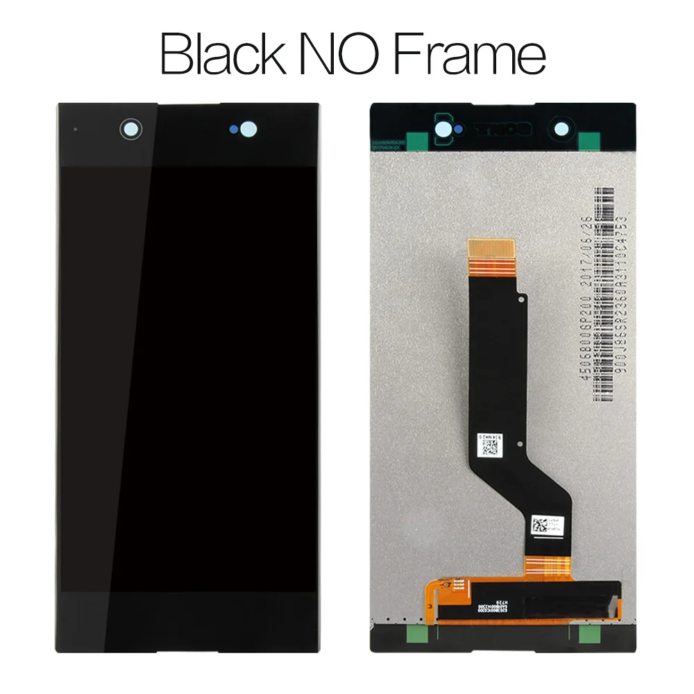 Black no Frame 6,0 '' Full HD 1080p lcd для sony Xperia XA1 ультра дисплей сенсорный экран дигитайзер для sony Xperia C7 XA1 ультра lcd - Цвет: Black no Frame