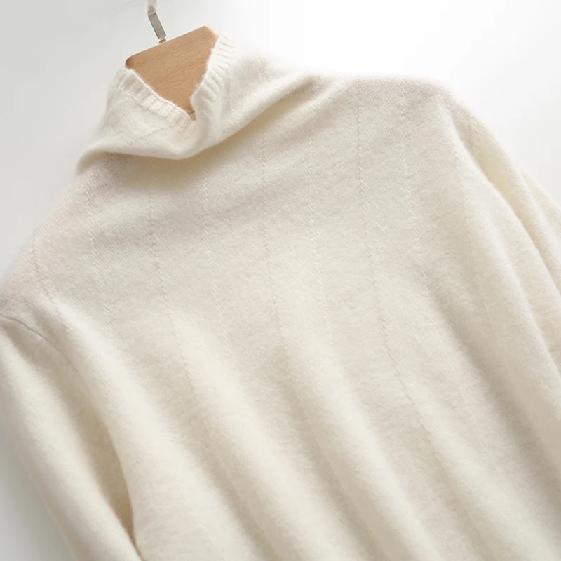 

Autumn and winter new style 100% wool sweater women high neck knitted bottoming sweater pullover sweater women cashmere sweater