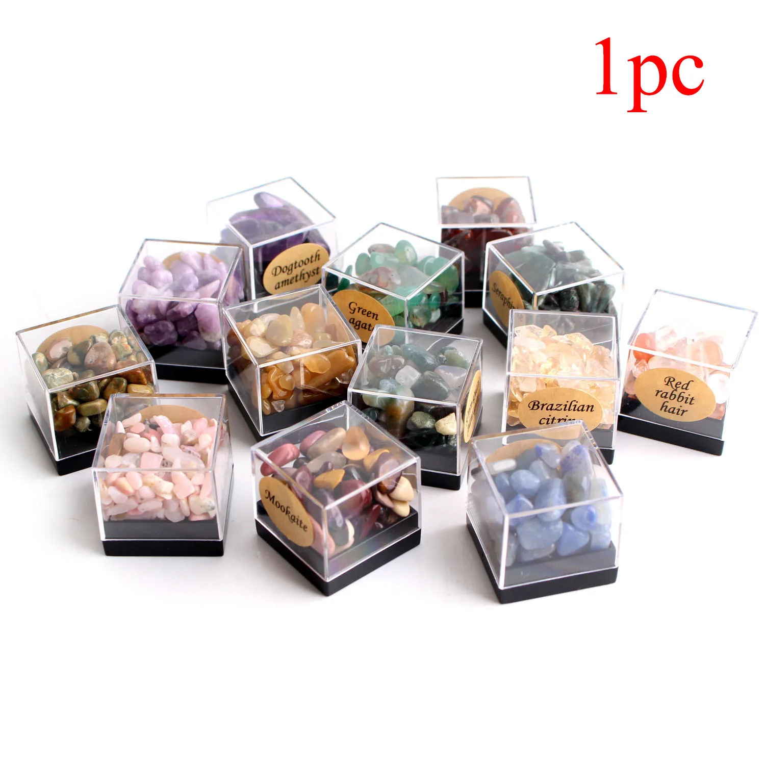 

1 шт., натуральные различные полированные кристаллические кристаллы, гравюры, мини драгоценный камень с коробкой, камень, минеральный образ...