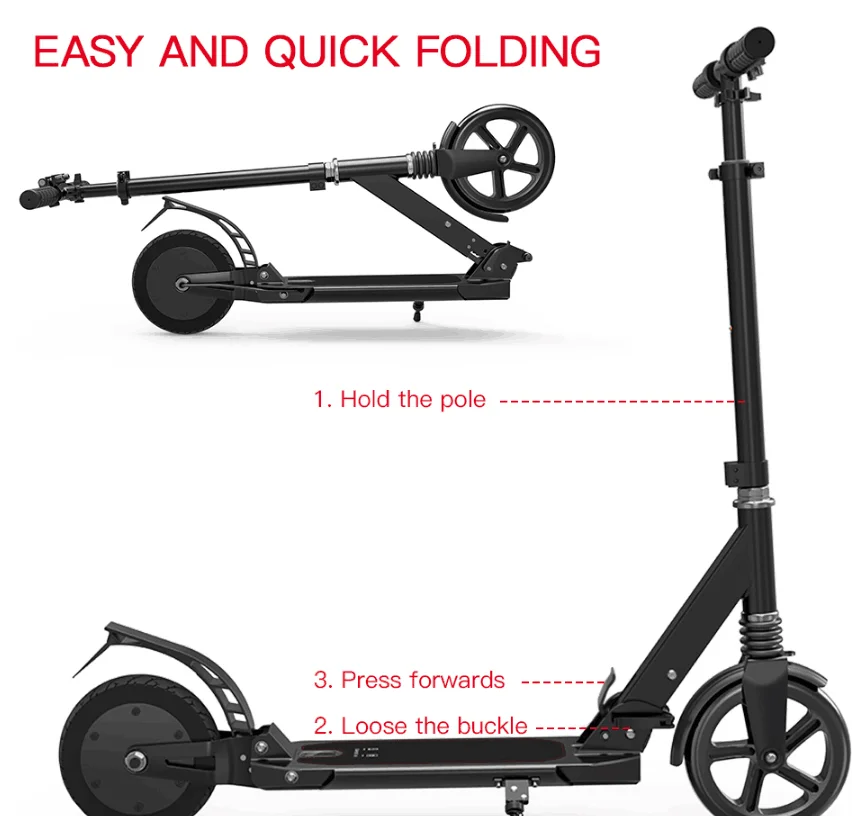 8 inch Autos Electricos Three Adjust Gears-speed Skateboard Folding Electric Scooter Adult With Speed Display | Спорт и развлечения
