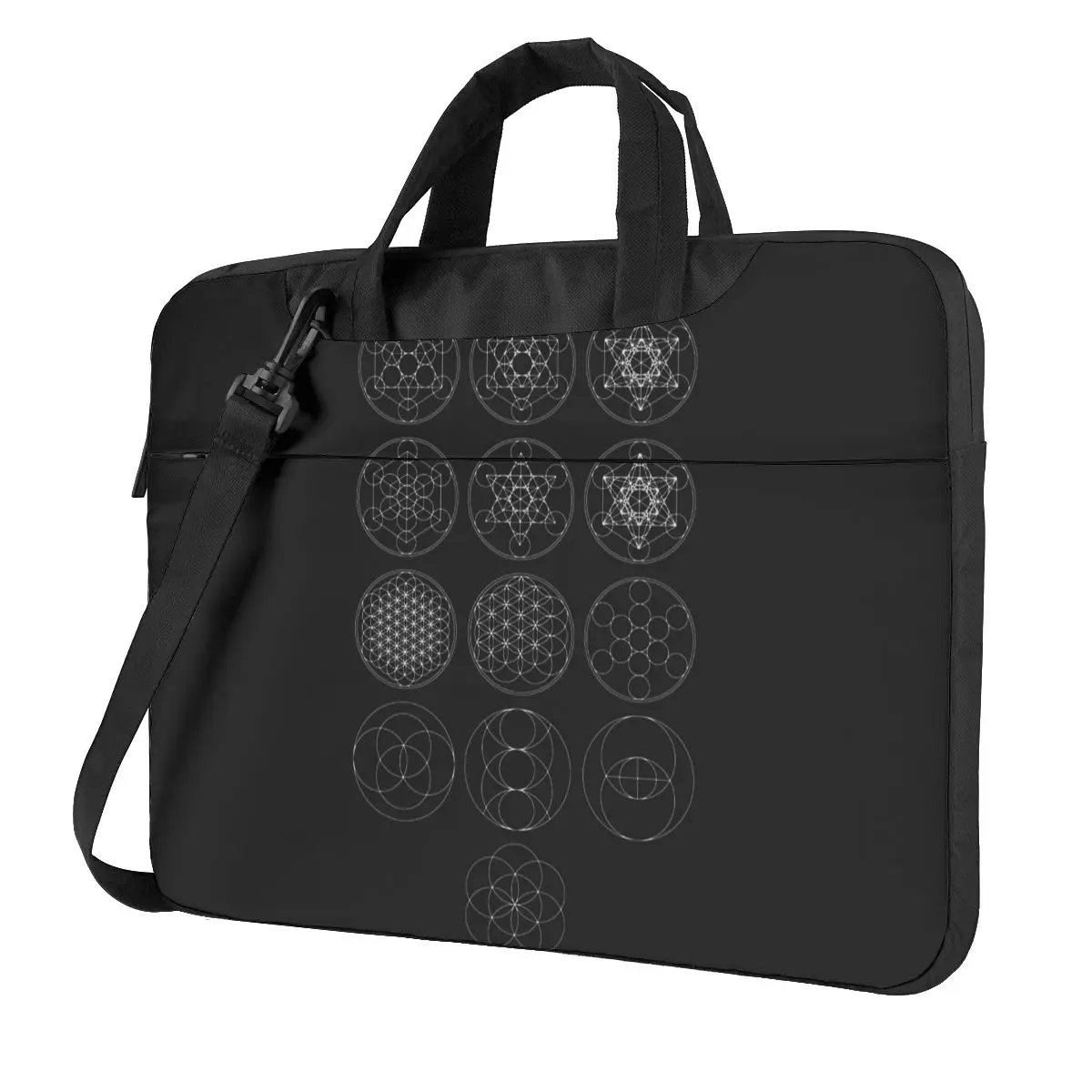 

13 Circles Of Sacred Geometry Laptop Bag Case Galaxy Magic Mandala Travel Messenger Computer Bag Waterproof Kawaii Laptop Pouch