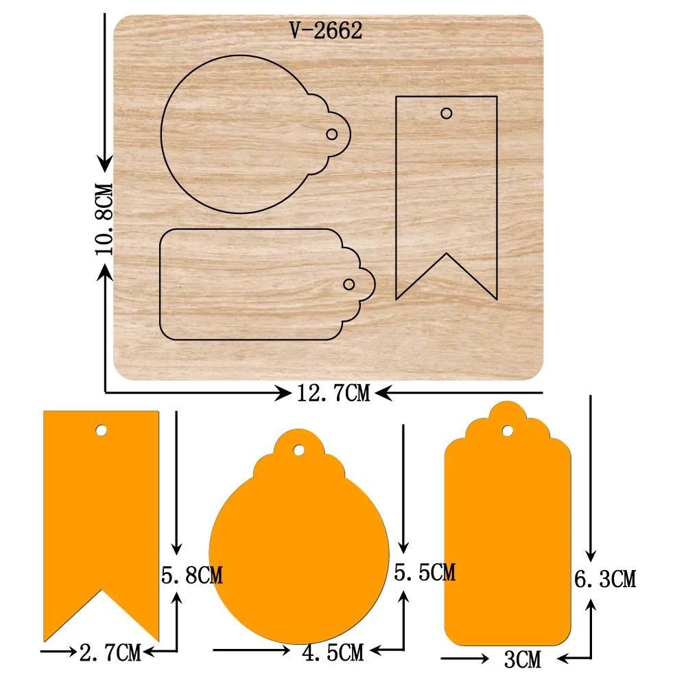 

New card wooden dies cutting dies for scrapbooking Multiple sizes V-2662