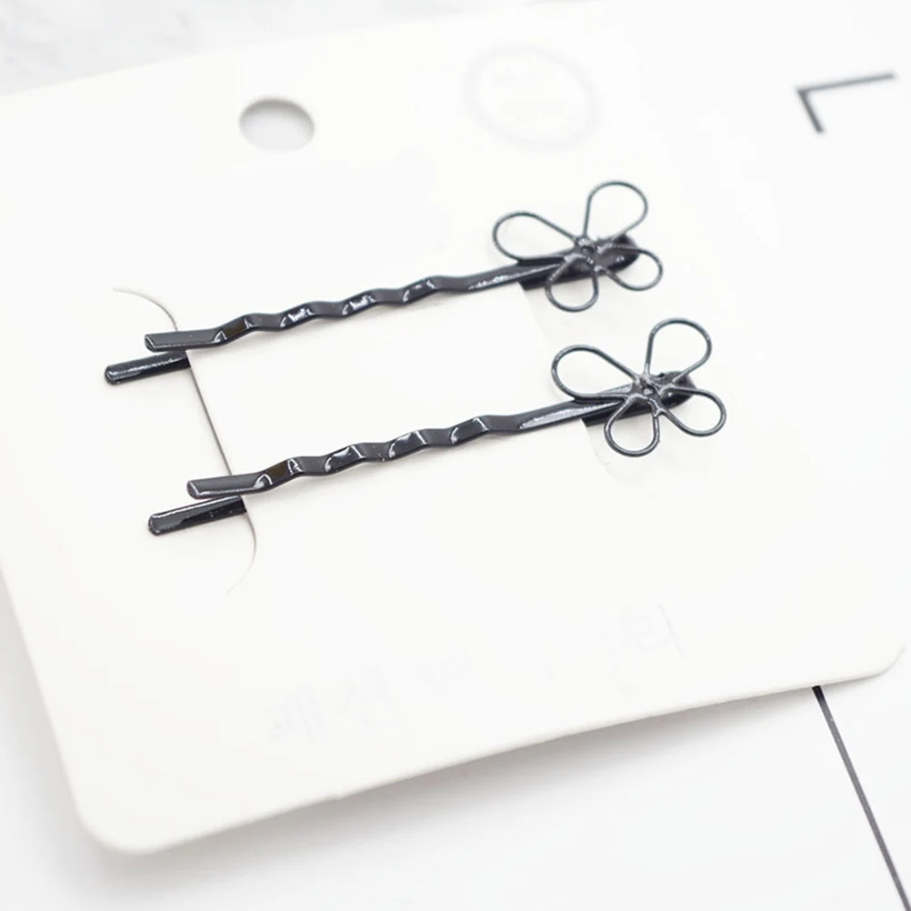 3 пары модных зажимов для волос Премиум Черные заколки в форме сердца аксессуары