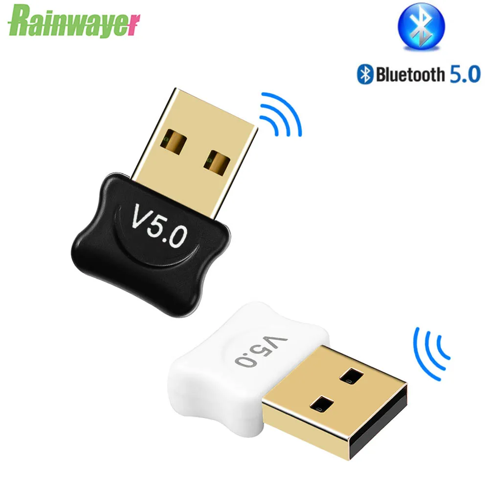 

USB Receiver Transmitter Adapter Bluetooth-compatible 5.0 Audio Receiver for Computer Laptop Win 10 Wireless Transmitter Dongl