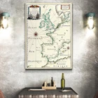 Классическая морская карта мира, морская карта, холст, живопись, плакаты и принты, настенное искусство, винтажный Старый стиль, декоративная фотография