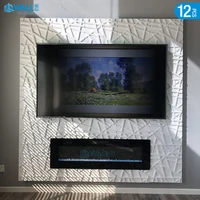 12pcs 50cm 3D wall panel Geometric lines 3D wall sticker wallpaper mural diamond design decor tile 3D mold 90's aesthetic room