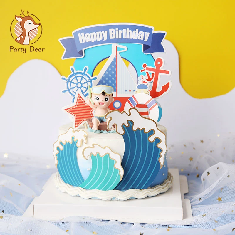 Очки-парусники для мальчиков летние украшения корабль на день рождения якорь