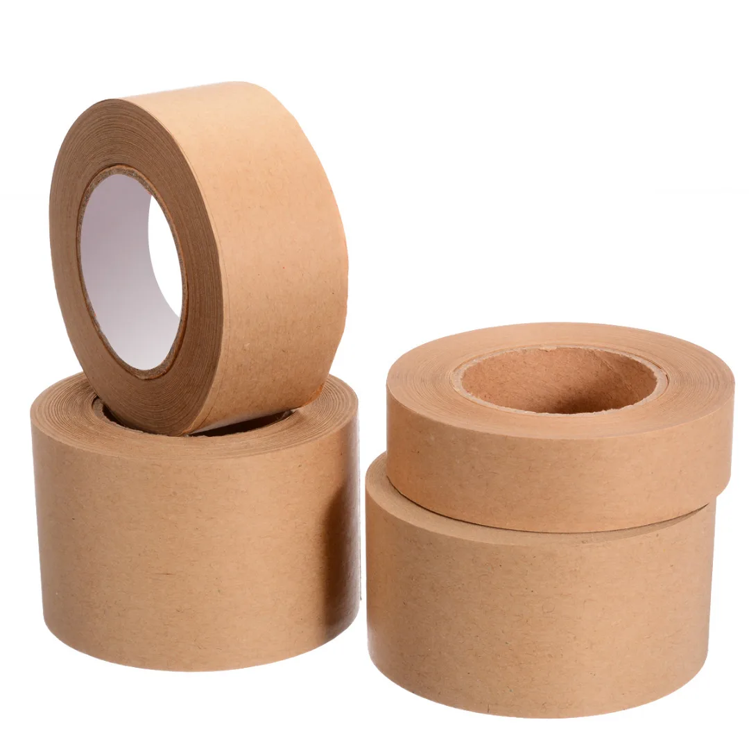 1 Roll 30m Gummed Kraft Paper Brown Masking Adhesive Tape for Picture Framing and Box Sealing Kraft Paper Tape Packaging Tools