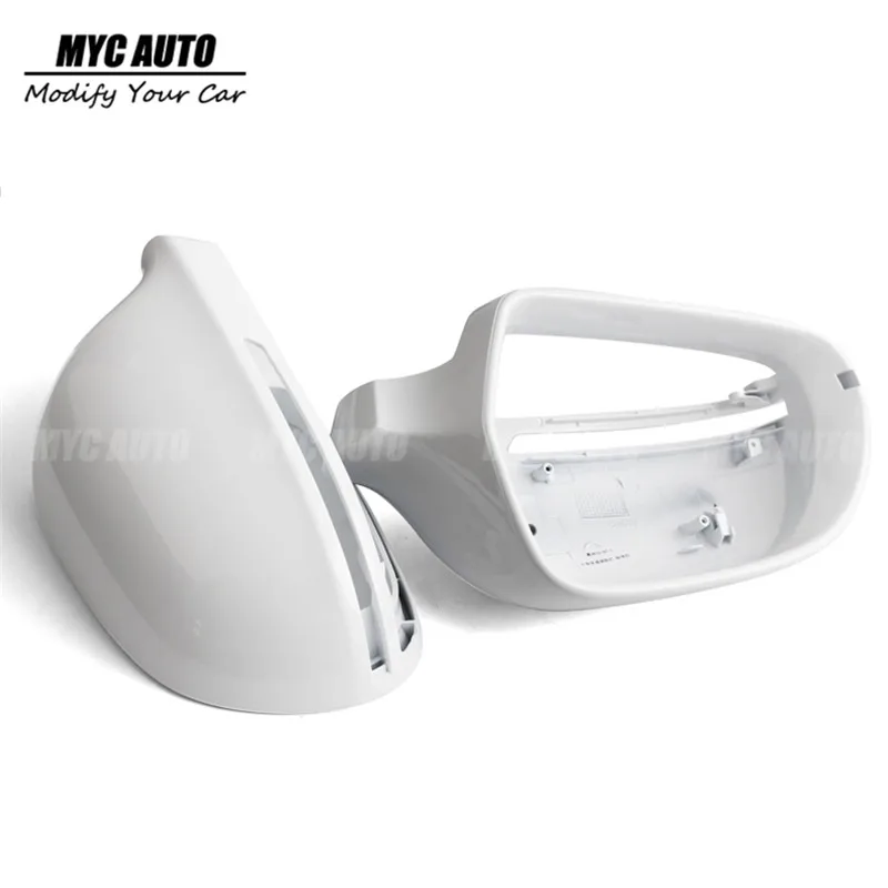 Чехол для зеркала Audi A3 8P A4 S4 B8 8K A5 S5 A6 S6 C6 4F Q3 SQ3 2008 2009 2010 + глянцевый черный и белый
