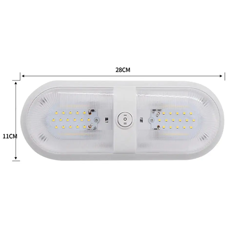 

48 LED Dome Light 12V/24V RV Camper Marine Yacht Boat Interior Ceiling Lamp High-brightness LED Beads Design Bright