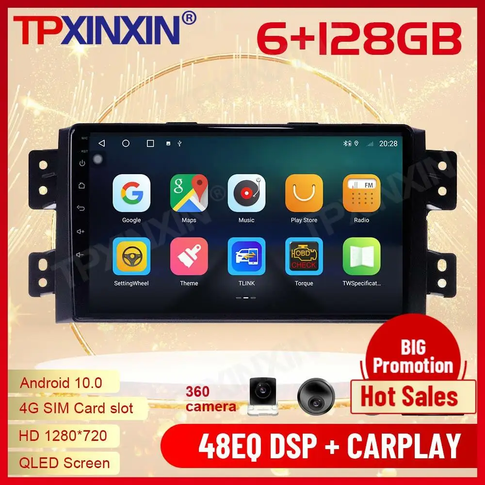 

2 Din Carplay Android Radio Receiver Multimedia Stereo For Kia Borrego 2008 2009 2010 2011 GPS Navigation Audio Video Head Unit