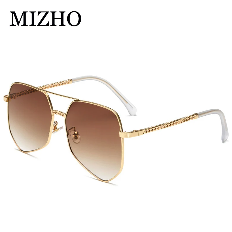 Новинка 2020 солнцезащитные очки MIZHO в металлической цепочке для женщин модные с