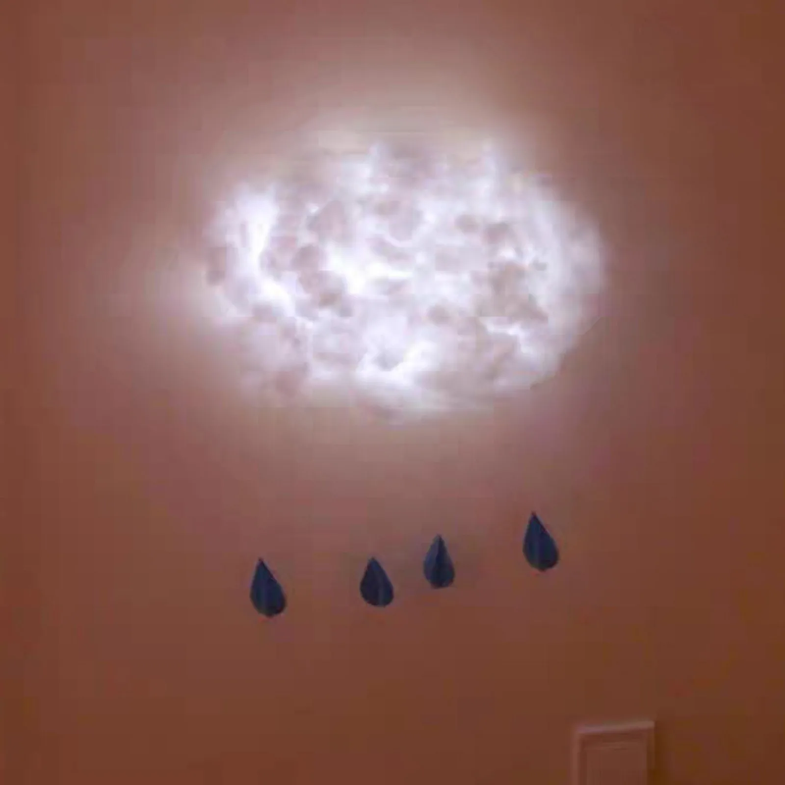 

Children Diy Led Warm White Clouds Lamp Night Light Cloud Creative Handmade Kids Baby Christmas Gift