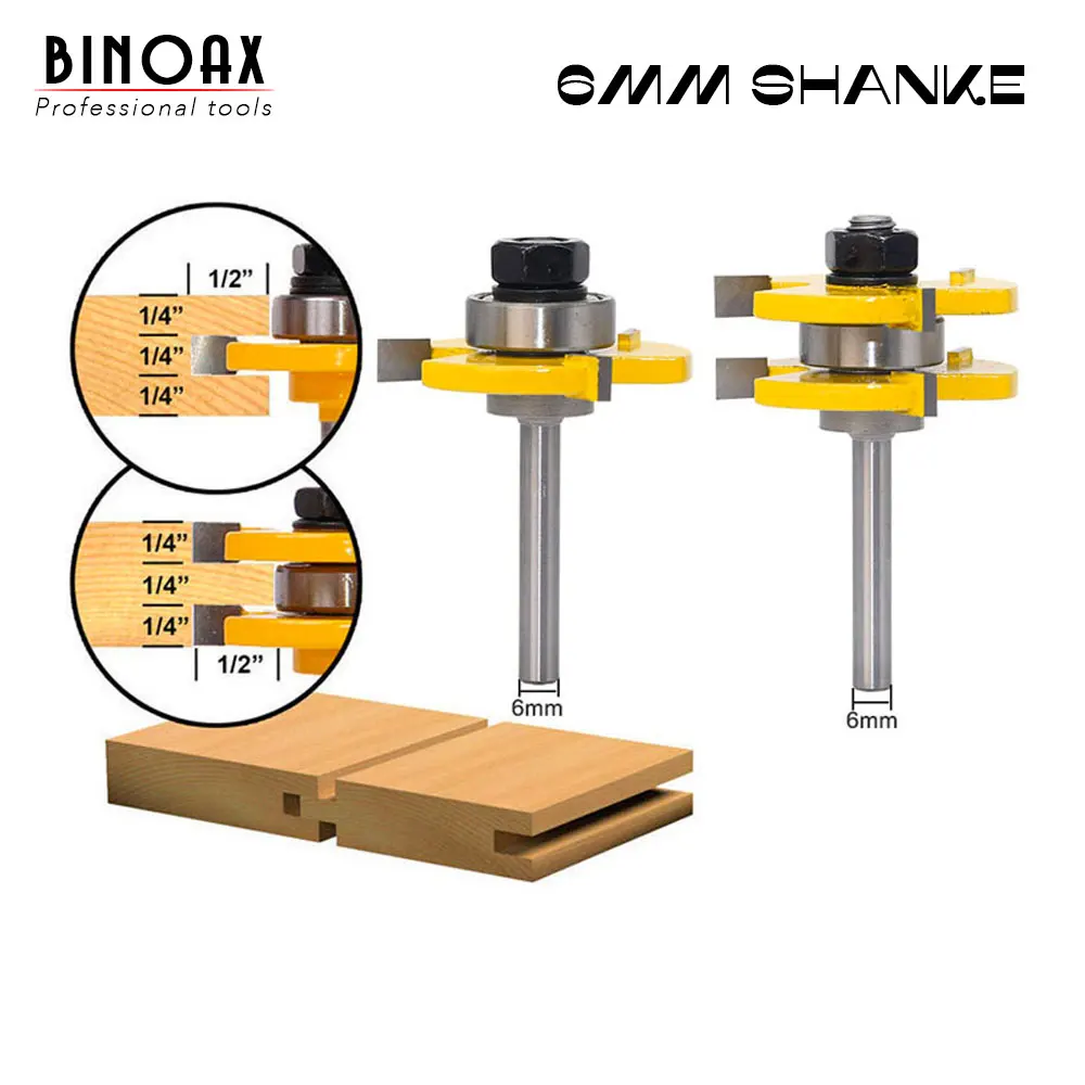 2 бит с ответной канавкой и создания выпуклой филенки древесины фрезы настил knife