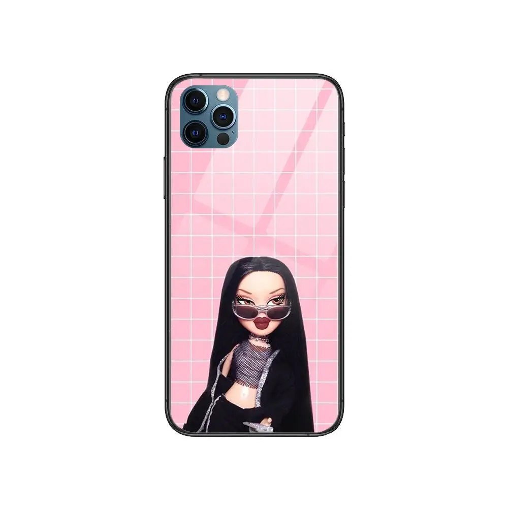 

Cute doll bratz doll Anime Style Phone Case cover For iphone 12 pro max 11 8 7 6 s XR PLUS X XS SE 2020 mini black cell shell