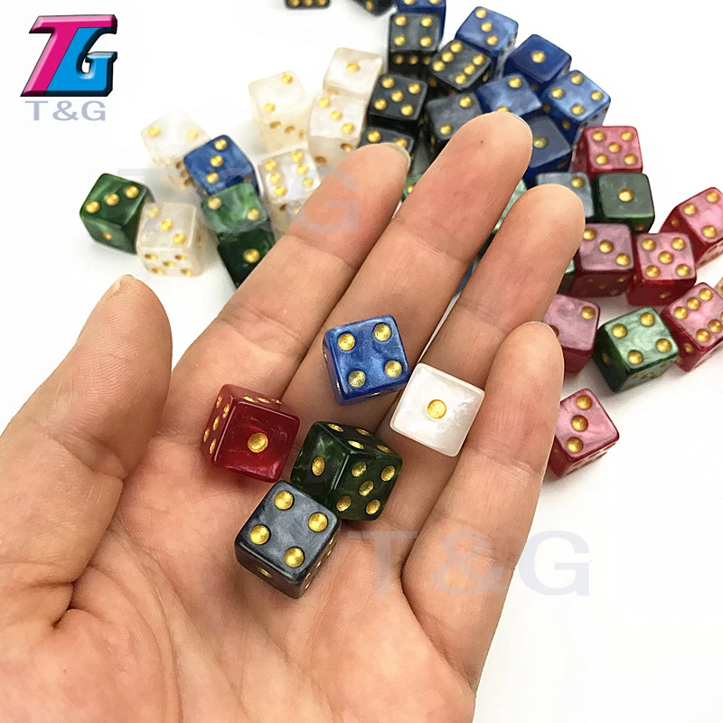 10 шт 12 мм Высокое качество игральные кости d6 азартные игры мраморный эффект с
