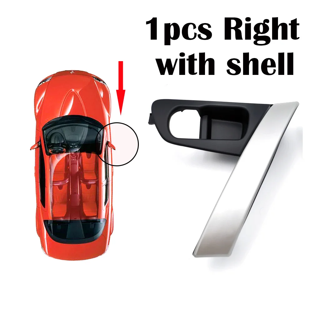 Автомобильные дверные ручки база для Nissan QASHQAI J10 2007 2008 2009 2010 2011 2012 2013 внутренняя ручка с серебряной ручкой Крышка - Цвет: right Handle shell