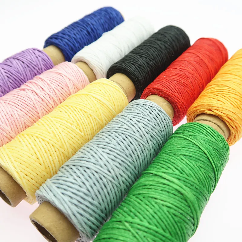 10pcs/set 50m 150D Woven 1mm Flat Wax Thread for DIY Leather Hand-Stitching Sewing Craft Material Set | Дом и сад