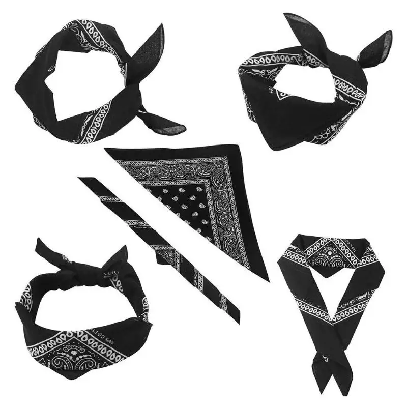 1 шт Высокое качество Headtie квадратный шарф бандана унисекс головной убор Хип-хоп