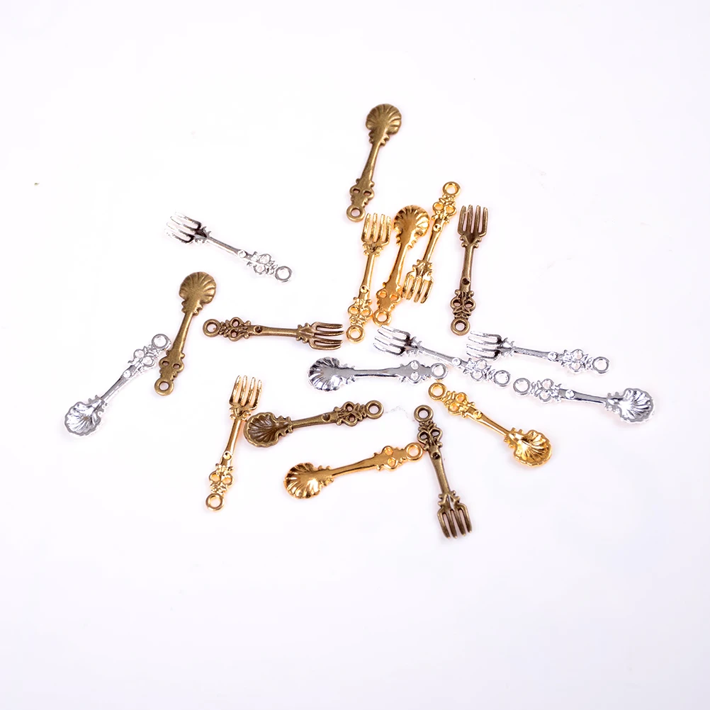 10 шт./компл. мини Винтаж кукольный домик миниатюрная Посуда Столовые приборы