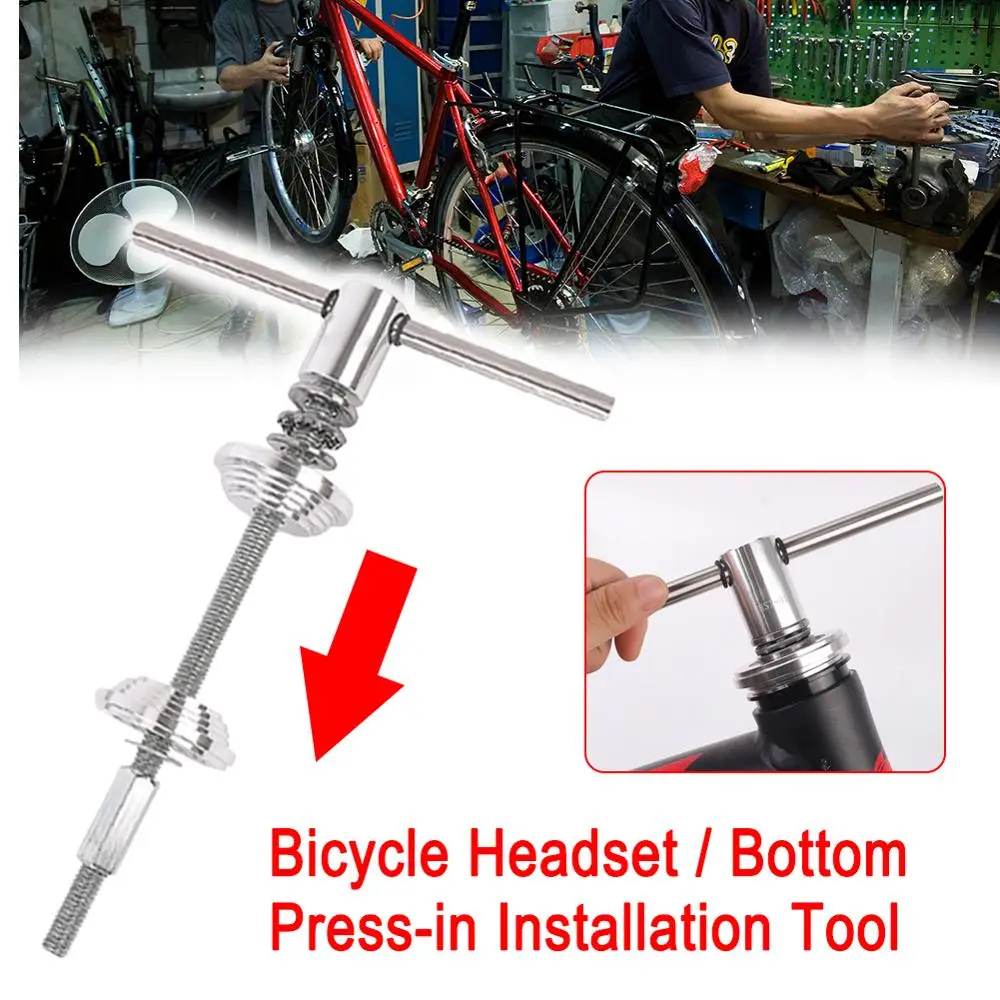

MTB Headset Bottom Removal Tool Set Bike Headset Cup and Bottom Bracket Press Installation Tool for Mountain Bike Road