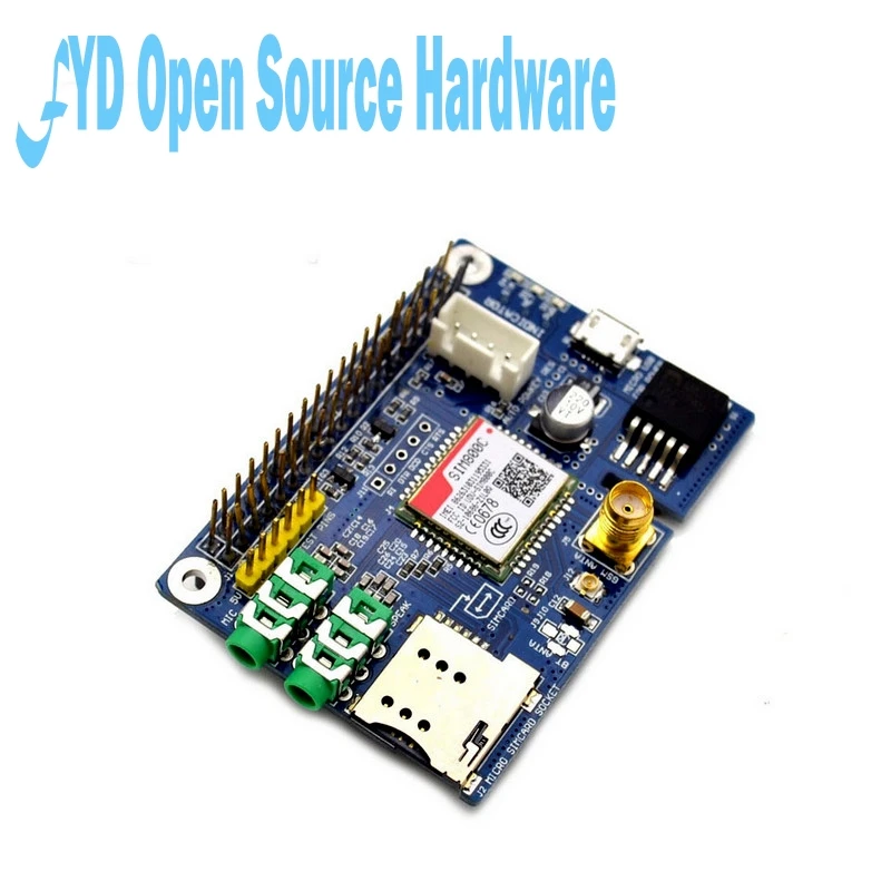 Макетная плата SIM800C Shield для модуля SIM900 GPRS GSM 4 частоты с антенной Raspberrp Pi RPI |