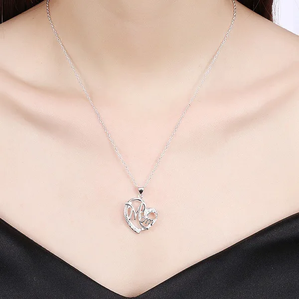 

Top qualitly Love Mom Gift Great Mama Heart Pendant Necklace Wedding Jewelry mother day gift ideas For Mother MUM Letters