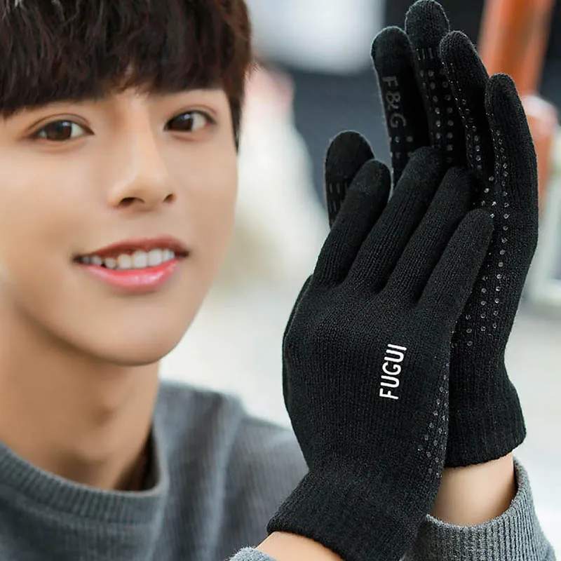 Унисекс кашемировые трикотажные женские осенне зимние теплые перчатки Calymel для