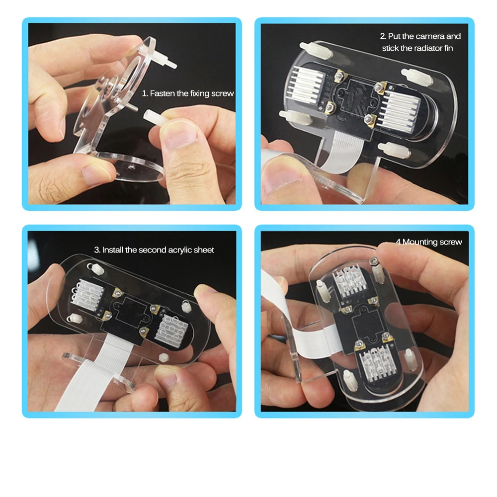 

Adjustable Night Vision Camera Module, Mini 5MP 1080P HD Video Sensor Webcam Kit With Embedded IR Cut Function Acrylic Stand