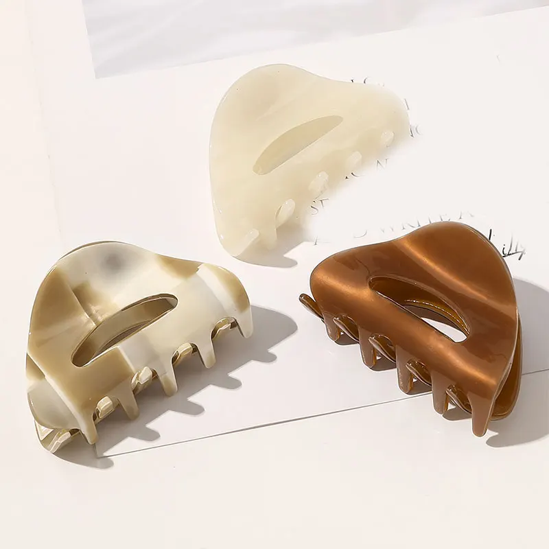 Женские Геометрические зажимы для волос акриловая Заколка краб полукруглая