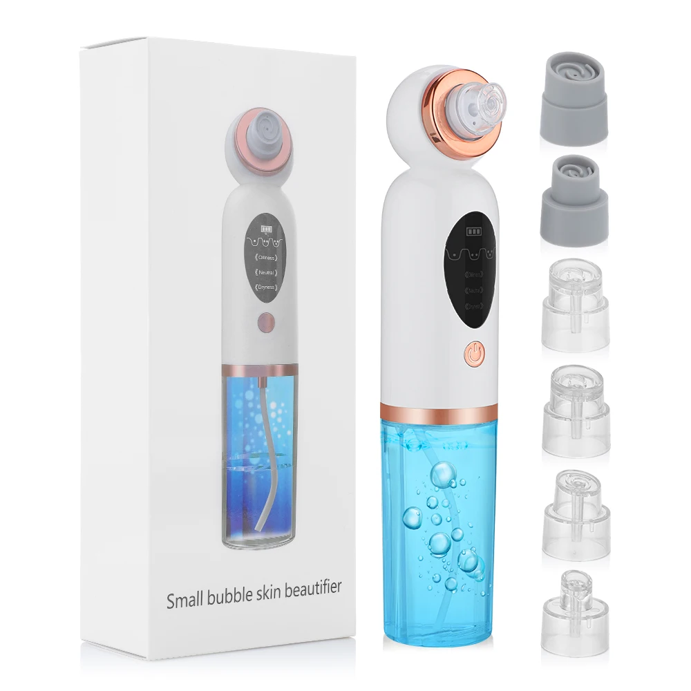 

Electric Small Bubble Blackhead Remover Water Cycle Pore Acne Pimple Removal Vacuum Suction Deep Cleansing Beauty Device