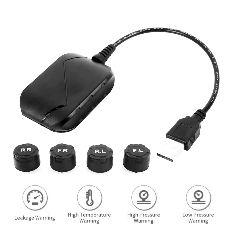 Беспроводной Tpms Usb 4 Внешний датчик Автомобильный s TPMS универсальный