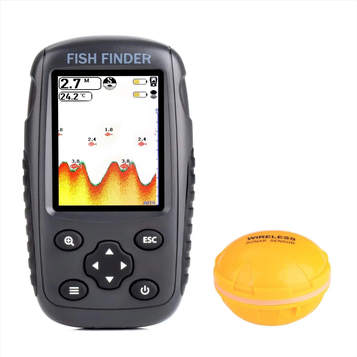 Улучшенный беспроводной эхолот рыболокатор портативный датчик с сигнализацией