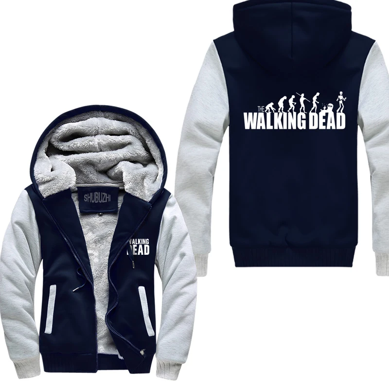 

The Walking Dead Men Sweatshirts winter warm fleece thicken hoodies men hip hop personalized fashion hoodie EURO SIZE