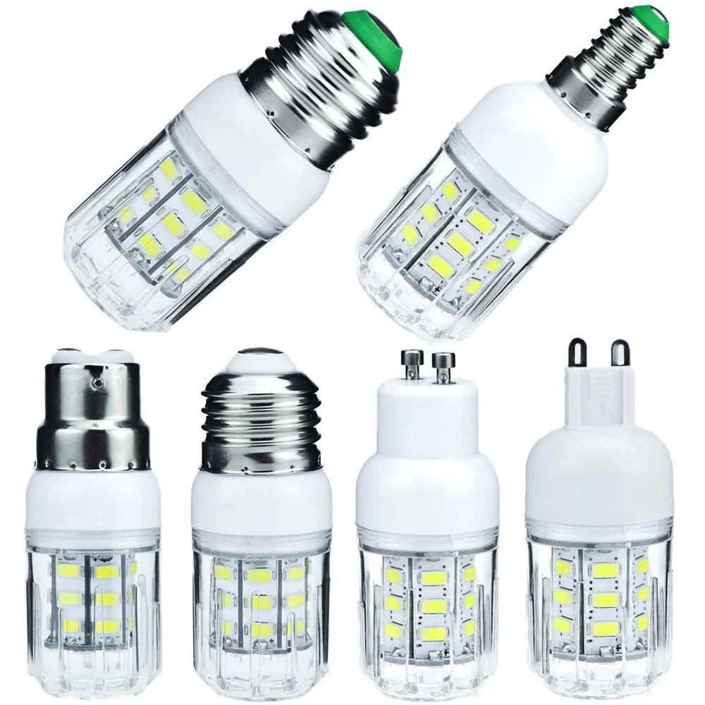 Фото DC 12V 24V E27 G9 GU10 светодиодный кукурузный Светильник лампы E26 E12 E14 B22 Точечный светильник s 7 Вт 27 Светодиодный s домашний яркий настольные лампы Освещение в помещении светильник Инж №5