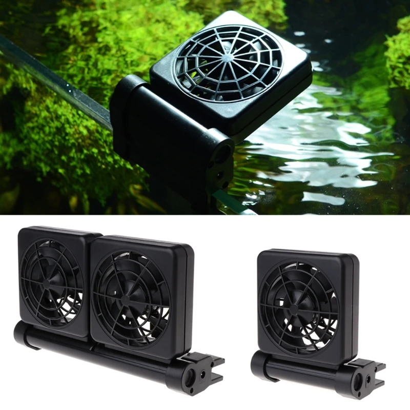 

Cooling Fan For Aquarium Fish Tank Water Adjustable Wind 1/2 Temperature Control E7CC