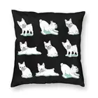 Квадратная наволочка для йоги с французским бульдогом, домашний декор, подушки для влюбленных с французскими собаками, декоративная подушка для дивана с двусторонним принтом