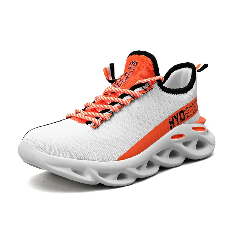 

Summer Trend Style Men's Casual Shoes 2021 New Fashion Breathable Mesh Light Personality Sneakers Flying Weaving Tenis Masculino