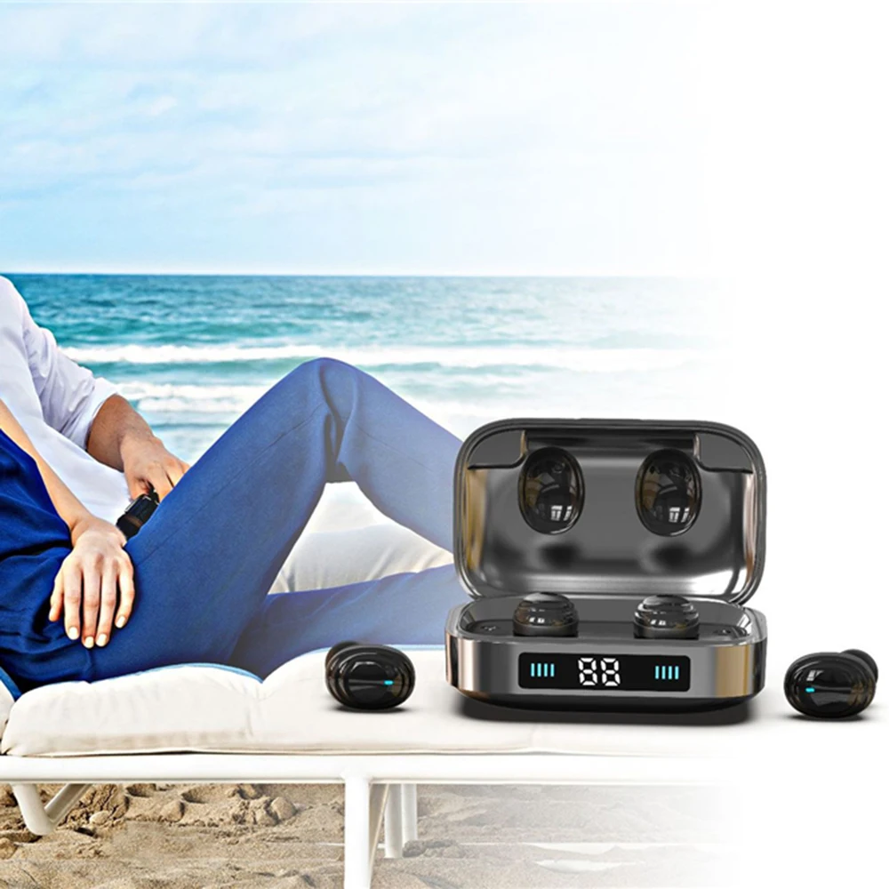 TWS Bluetooth наушники 5 0 беспроводные 9D стерео Музыкальная гарнитура с сенсорным