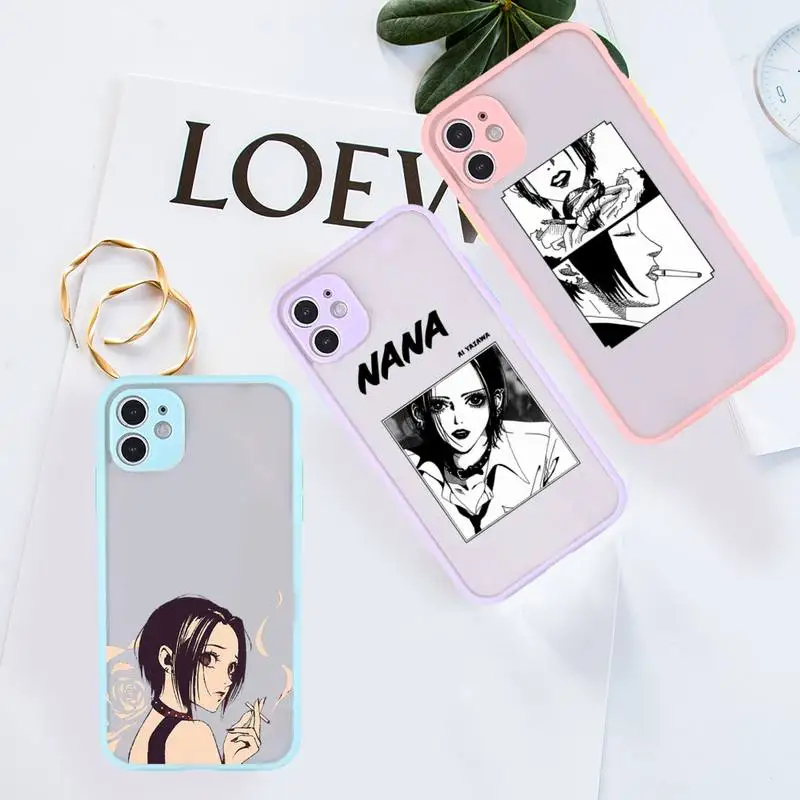 

Oosaki Nana anime Phone Case purple matte transparent For iPhone 7 8 x xs xr 11 12 13 pro plus max mini Clear Funda