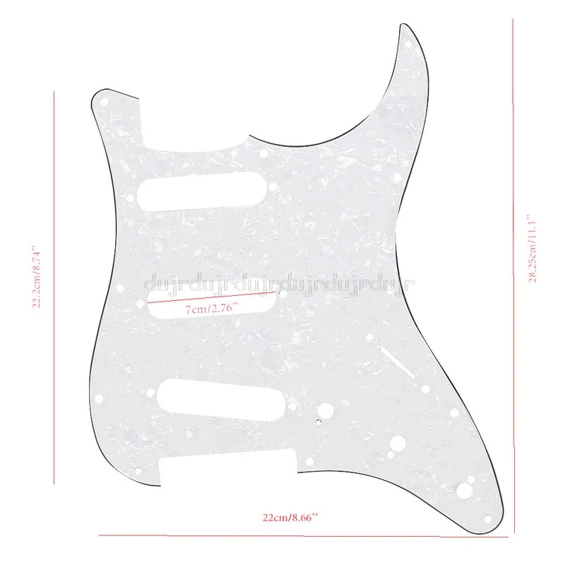 Электрогитара накладка царапины пластины для Fender Stratocaster Белый жемчуг S24 19 Dropship