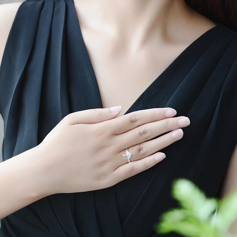 Женское кольцо из серебра 925 пробы с зонтиком|Кольца| |