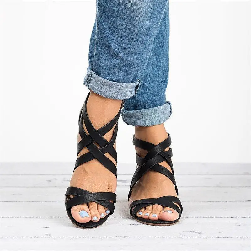 

Women Sandals 2020 Fashion Low Heels Sandals For Summer Shoes Woman Casual Block Heel Zapatos Mujer Plus Size 43 Sandale Femme