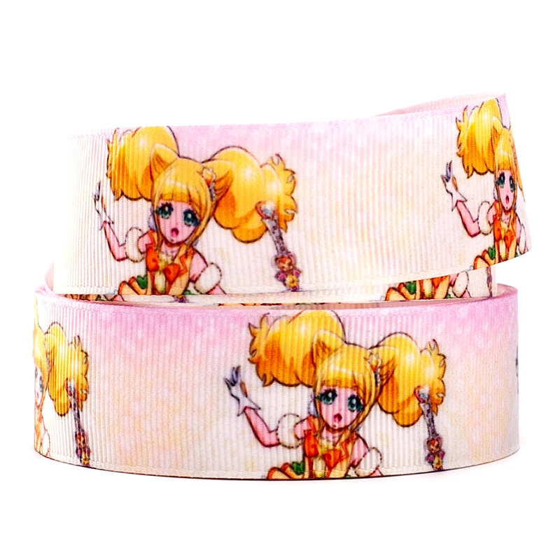 10 ярдов корсажная лента с принтом японской мультяшной девушки разных размеров |